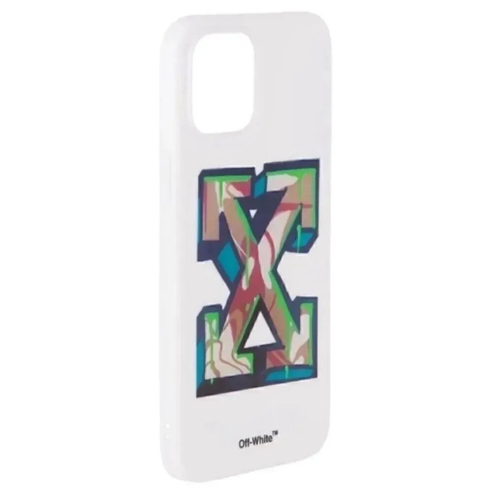 Authentic Unisex Off White Multi Colored 12/12Pro Phone White Case.